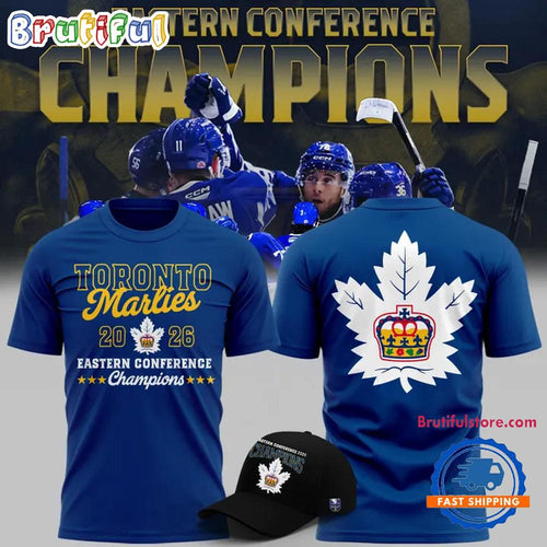 Toronto Marlies 2026 Eastern Conference Champions Logo Team Blue 3D Shirt