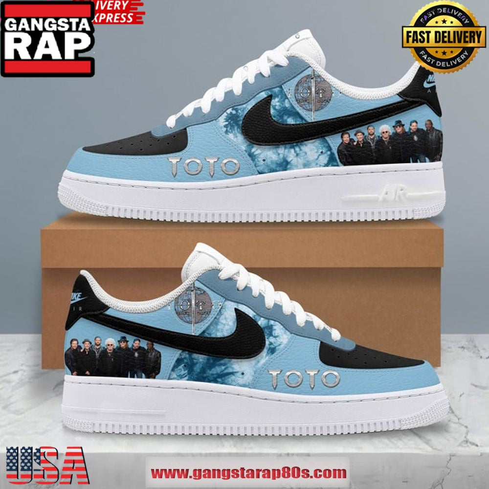 Toto Band Blue Light Limited Edition Air Force 1 Shoes Running Sneakers