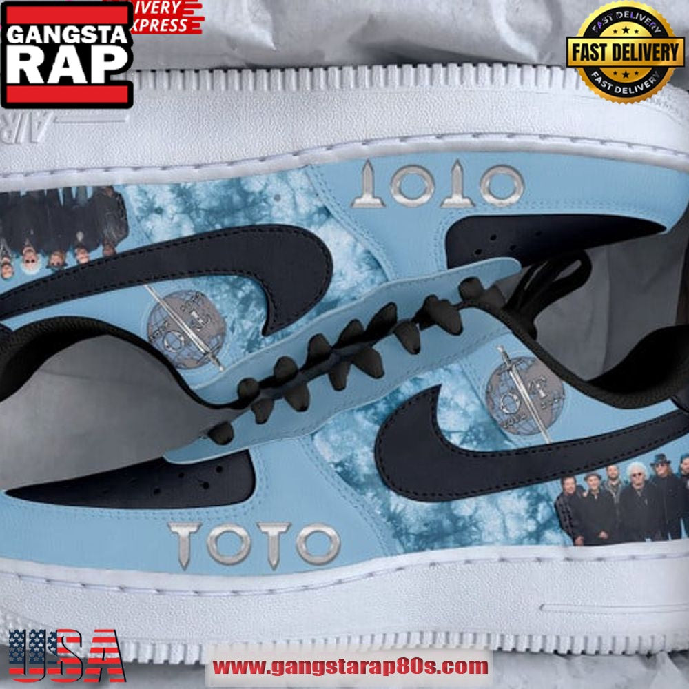 Toto Band Blue Light Limited Edition Air Force 1 Shoes Running Sneakers