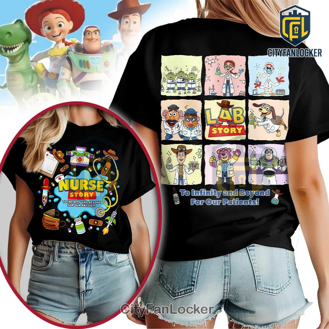 Toy Story Nurse and Lab Tech Medical Professional T-Shirt