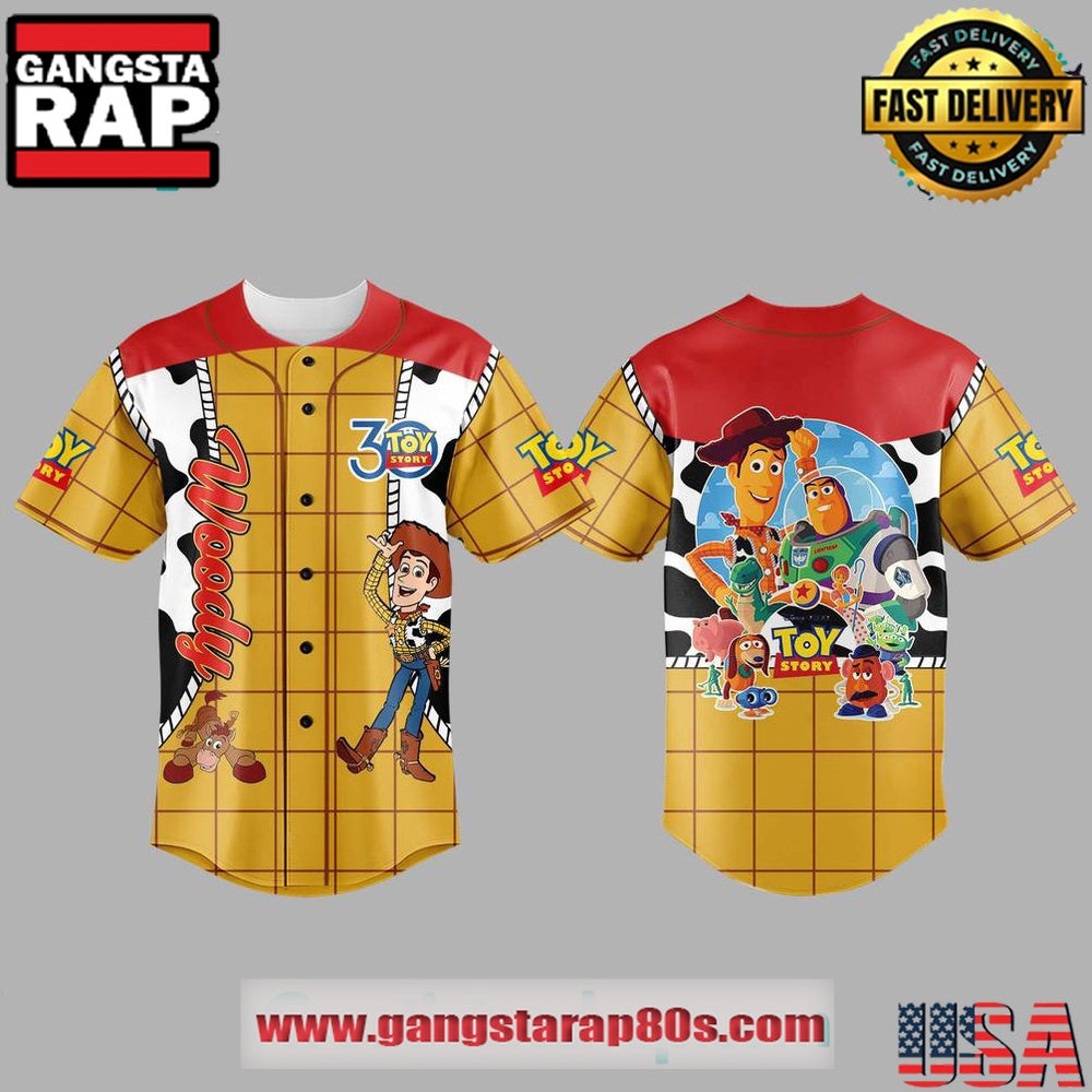 Toy Story Woody Celebrating 30 Year Baseball Jersey