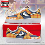 Toy Story Woody Custom Air Force 1 Shoes, Sheriff Yellow Plaid Graphic Sneakers, Music Air Force 1 Shoes