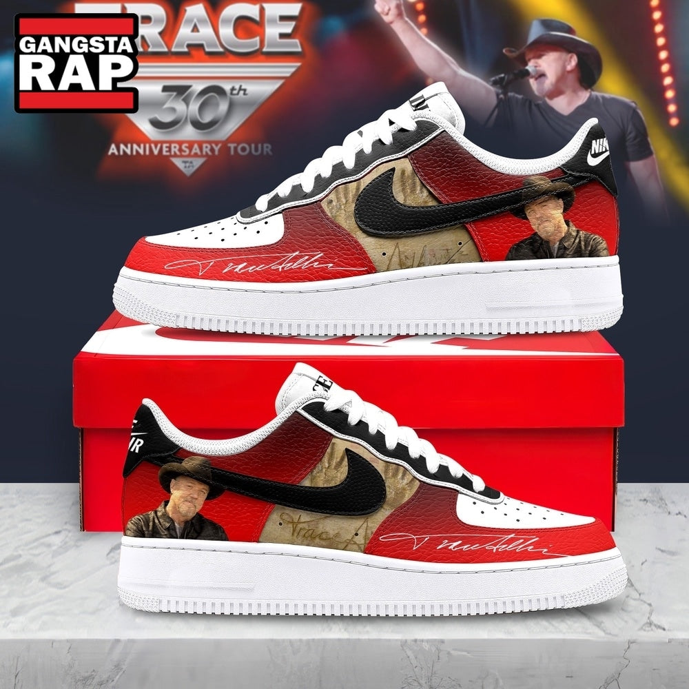 Trace Adkins 30th Anniversary Tour Custom Air Force 1 Shoes, Music Air Force 1 Shoes