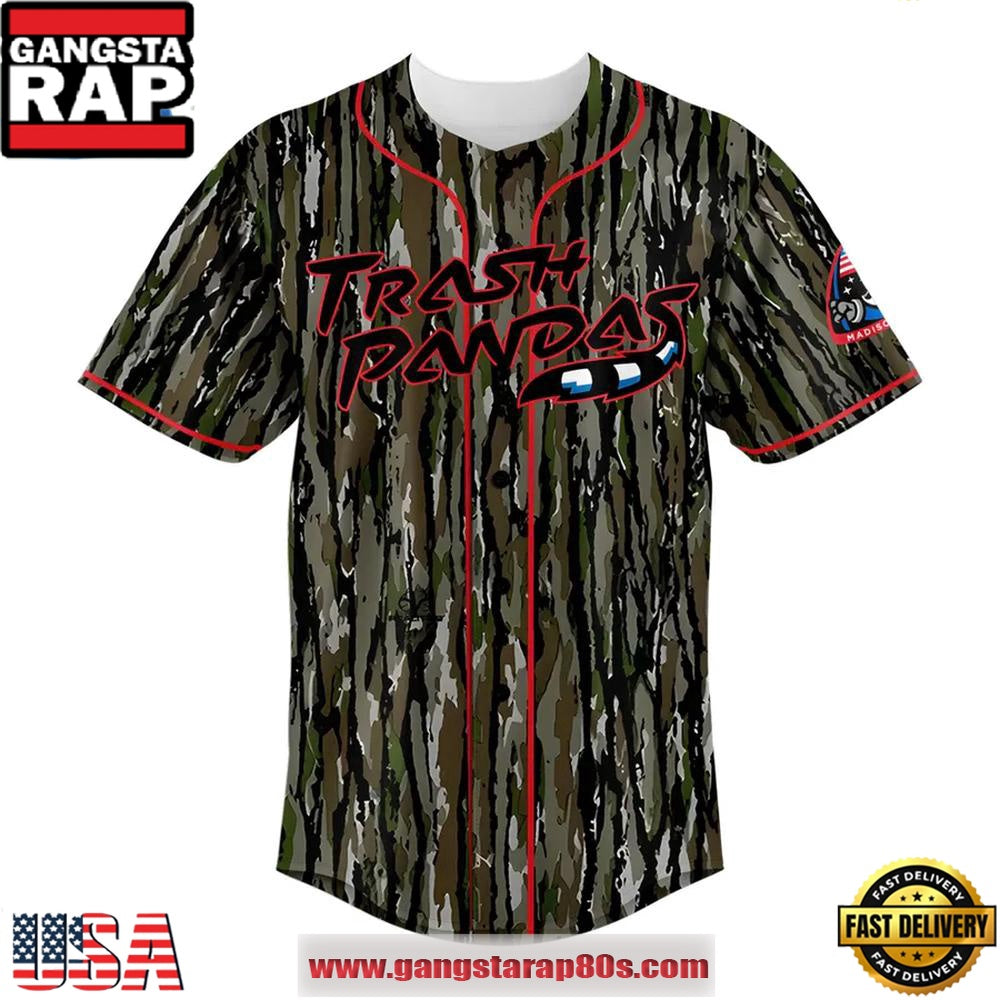 Trash Pandas Memorial Day Limited Edition Camo Custom Baseball Jersey Shirt