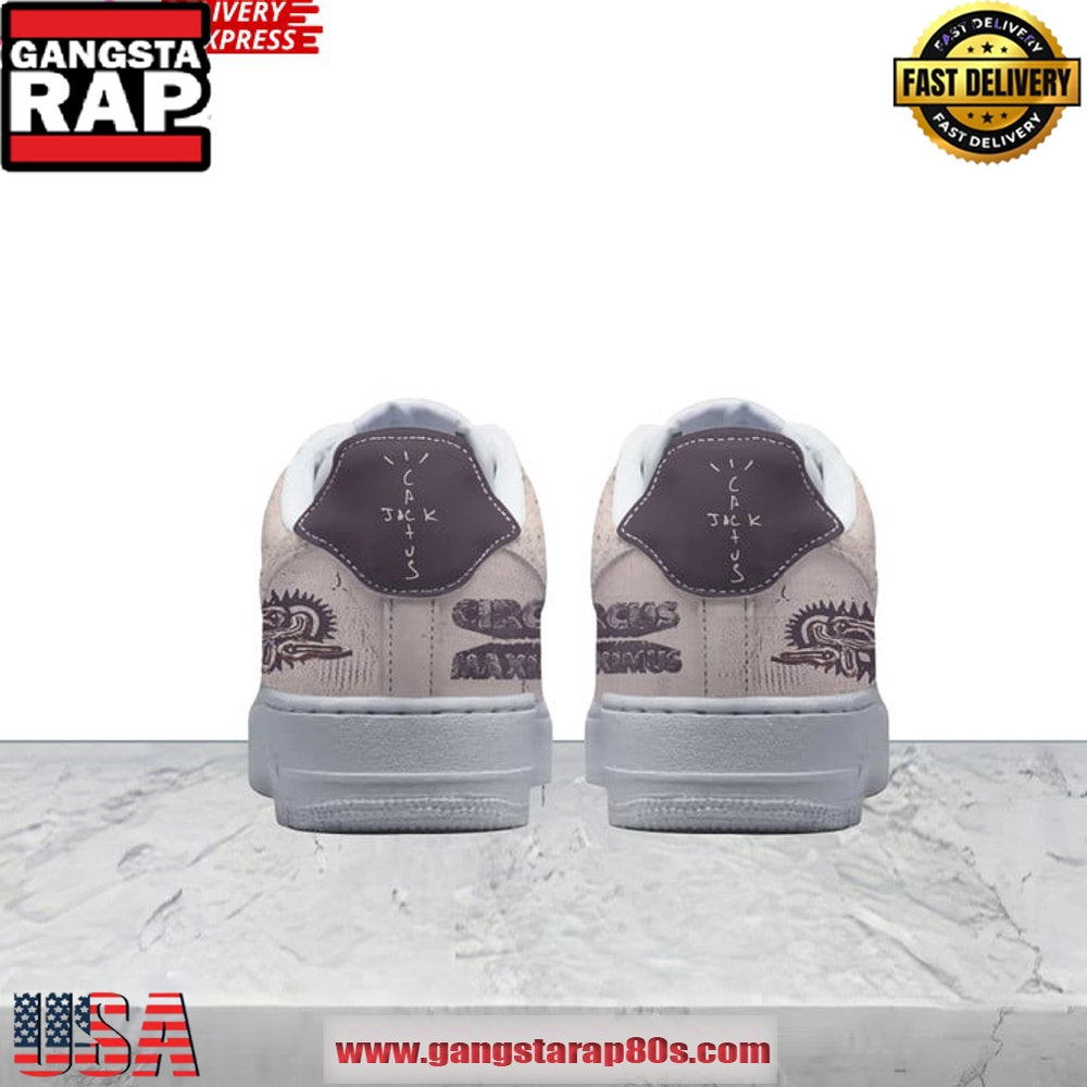 Travis Scott Cactus Jack Purple Air Force 1 Sneakers Shoes