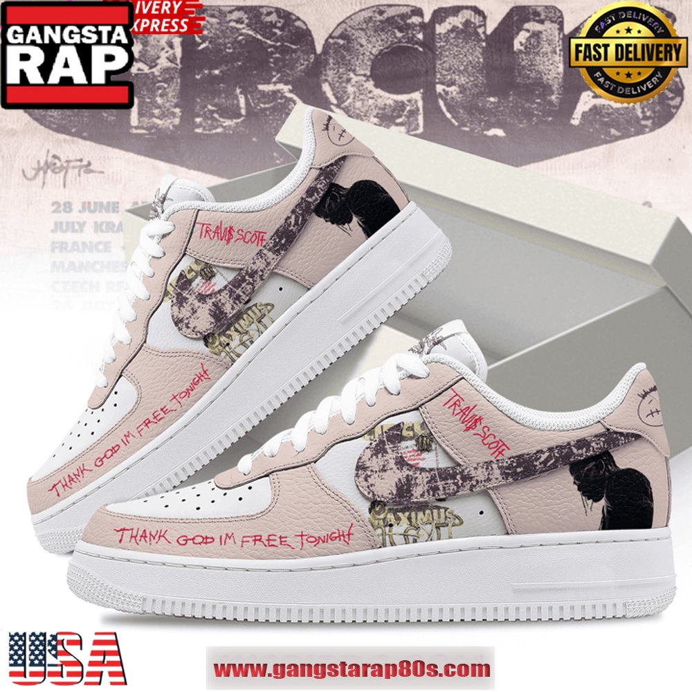 Travis Scott CIRCUS MAXIMUS Limited Edition Air Force 1 Running Sneakers Shoes