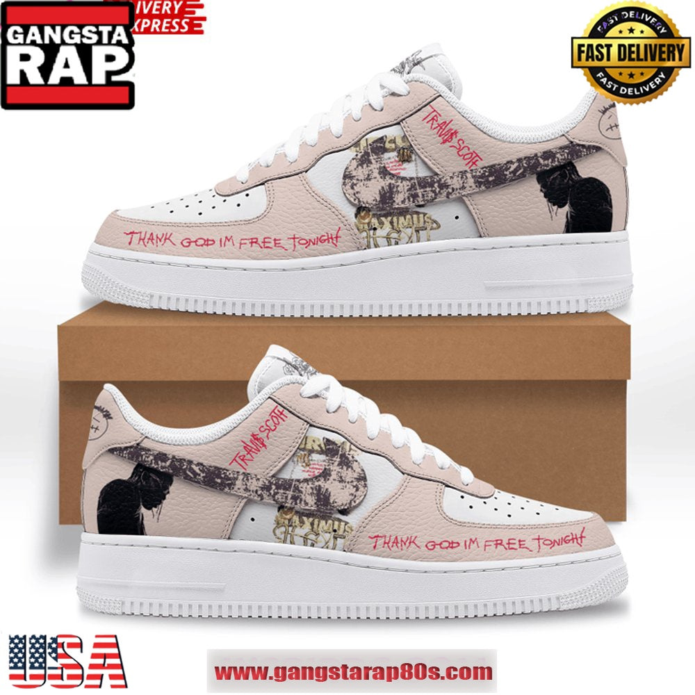 Travis Scott CIRCUS MAXIMUS Limited Edition Air Force 1 Running Sneakers Shoes