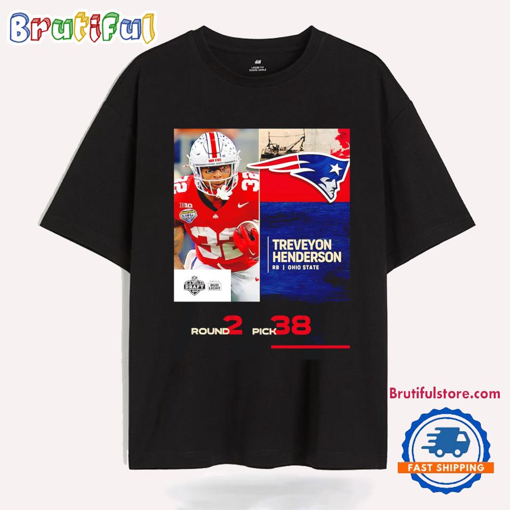 Treveyon Henderson New England Patriots 2025 Nfl Draft Poster T Shirt