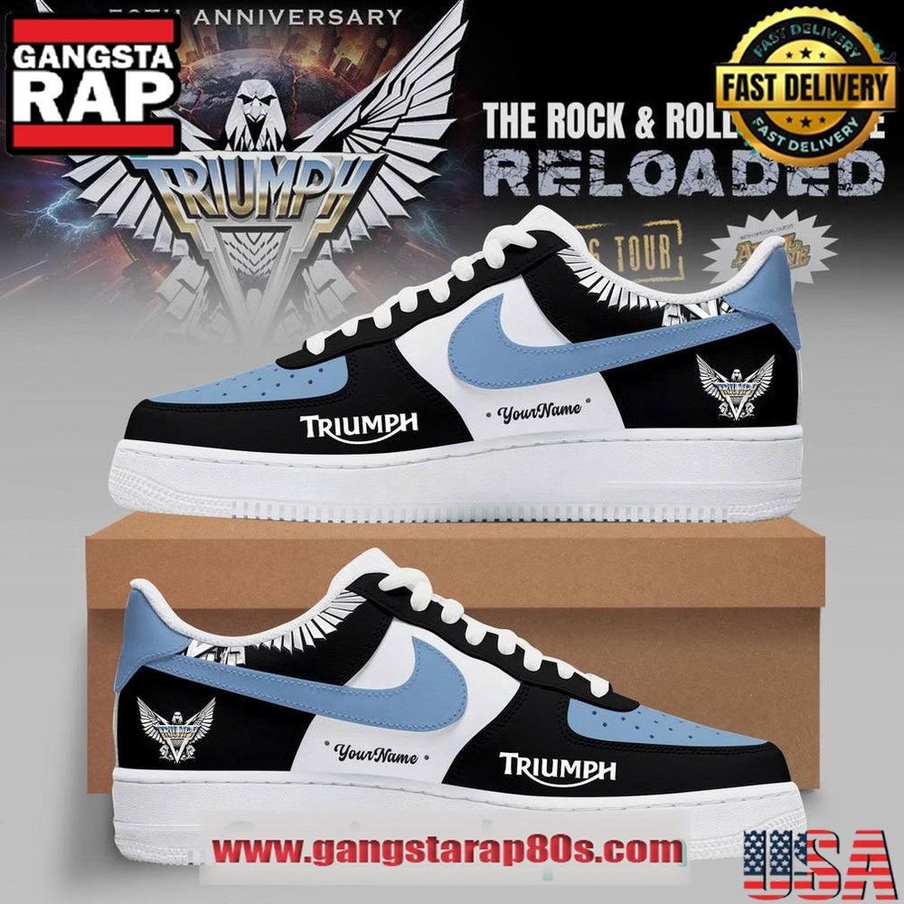 TRIUMPH - The Rock - Roll Machine Reloaded Tour 2026 Custom Air Force 1 Running Sneakers Shoes