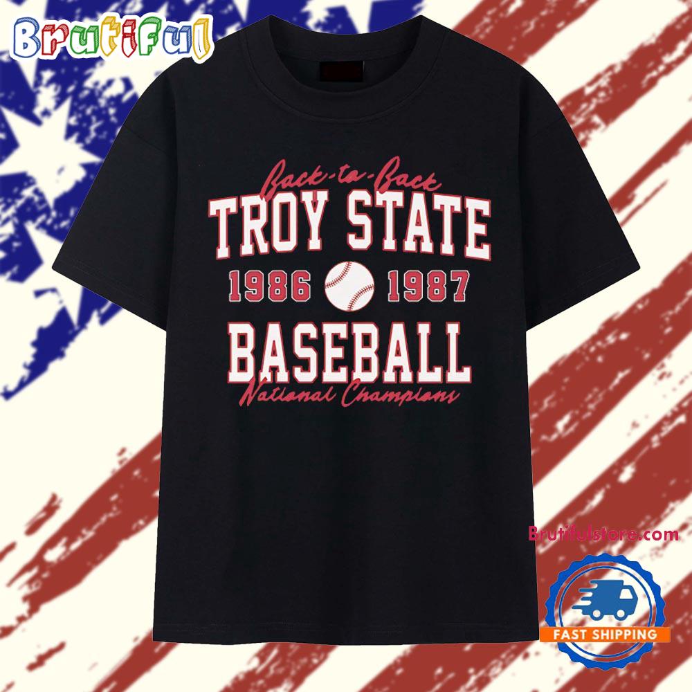 Troy State baseball back-to-back national champions 1986 1987 T Shirt