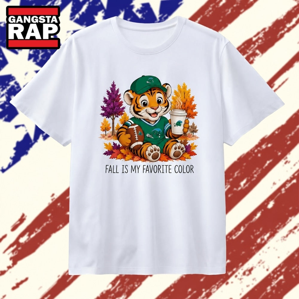 Tulane Green Wave Tiger Fall Is My Favorite Color T Shirt
