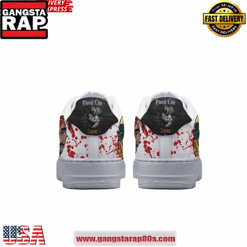 Tupac Thug Life Limited Edition Air Force 1 Sneakers Shoes