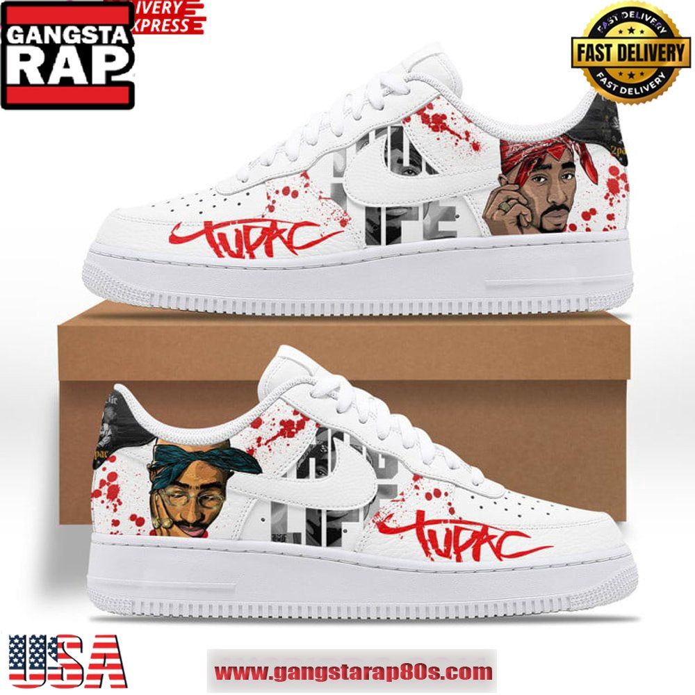 Tupac Thug Life Limited Edition Air Force 1 Sneakers Shoes