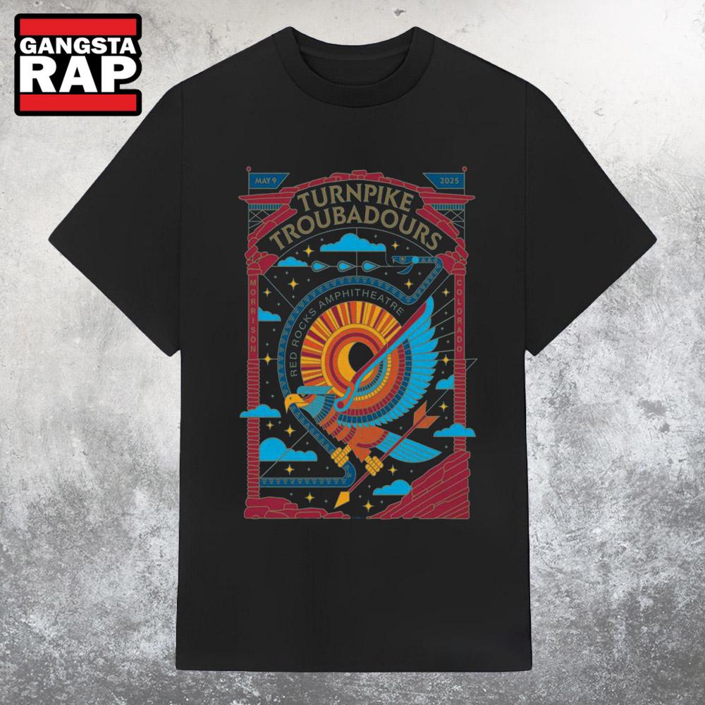 Turnpike Troubadours Red Rocks Amphitheatre Morrison, CO May 9 2025 Concert T Shirt