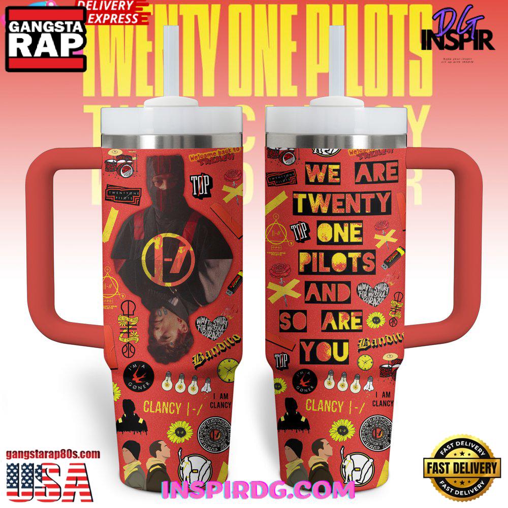 Twenty One Pilots Music Custom Stanley Quencher 40oz Stainless Steel Tumbler