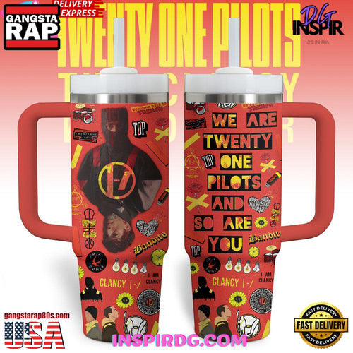 Twenty One Pilots Music Custom Stanley Quencher 40oz Stainless Steel Tumbler
