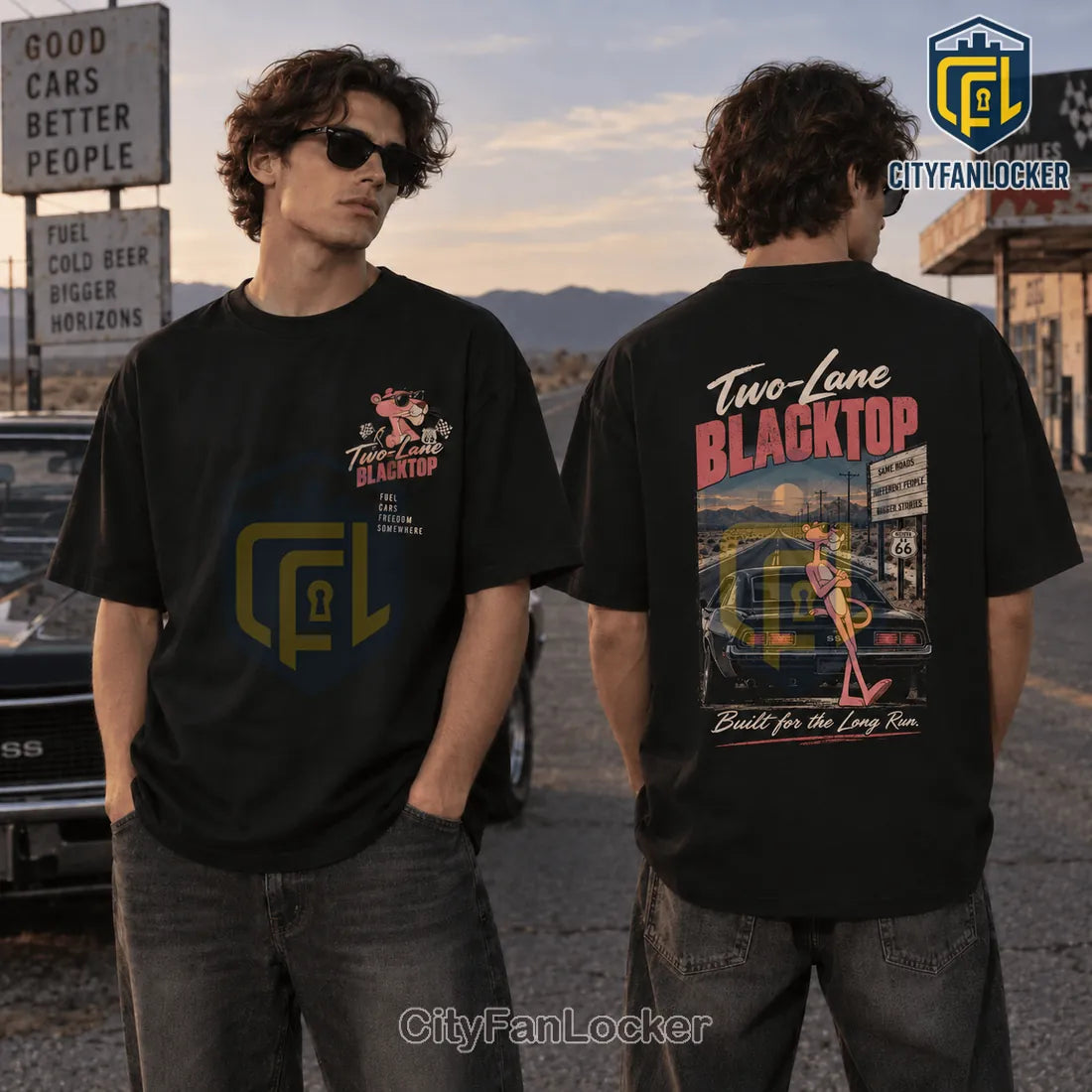 Two-Lane Blacktop Pink Panther Movie T-Shirt