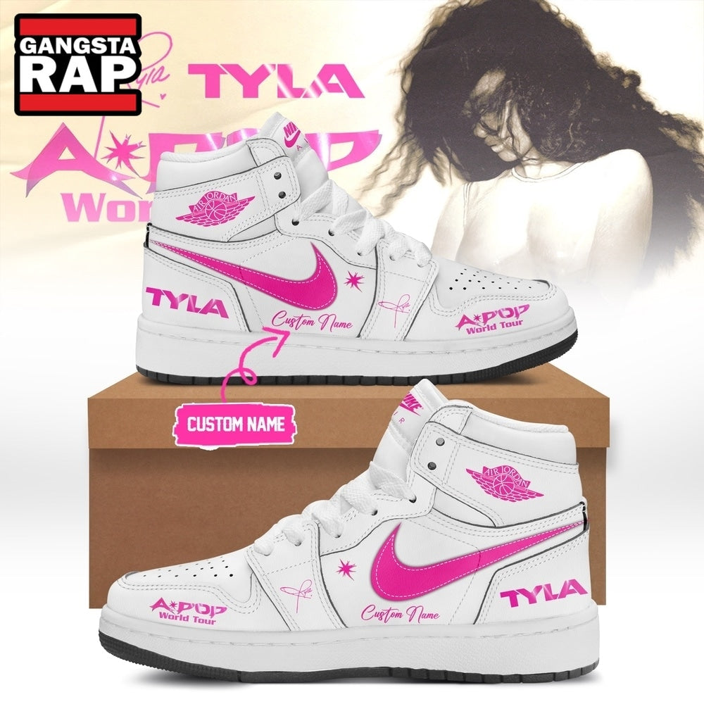 Tyla A POP World Tour Limited Edition Signature 2026 White Air Jordan 1 Shoes