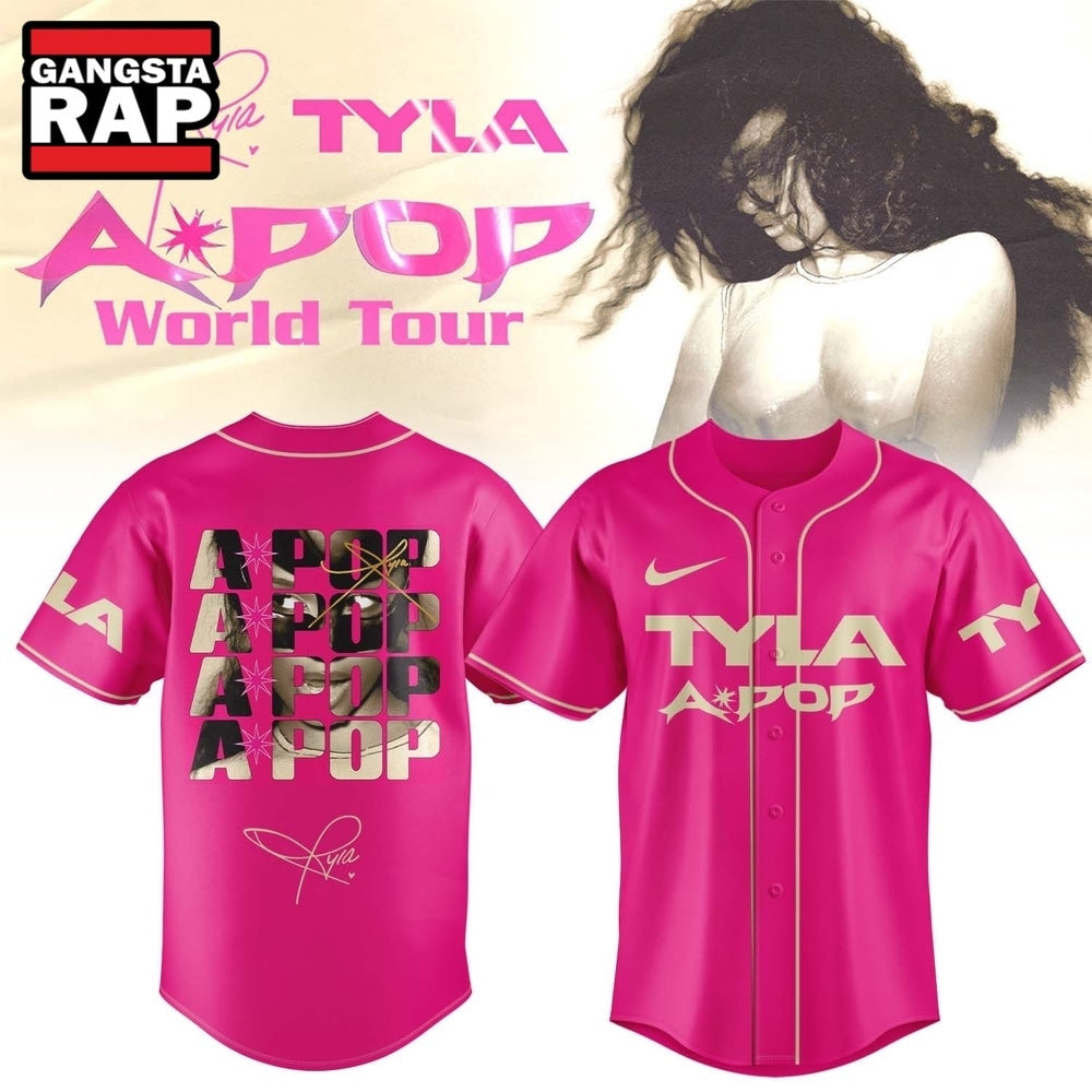 Tyla A POP World Tour Signature 2026 Baseball Jersey , Music Fans Jersey Shirt