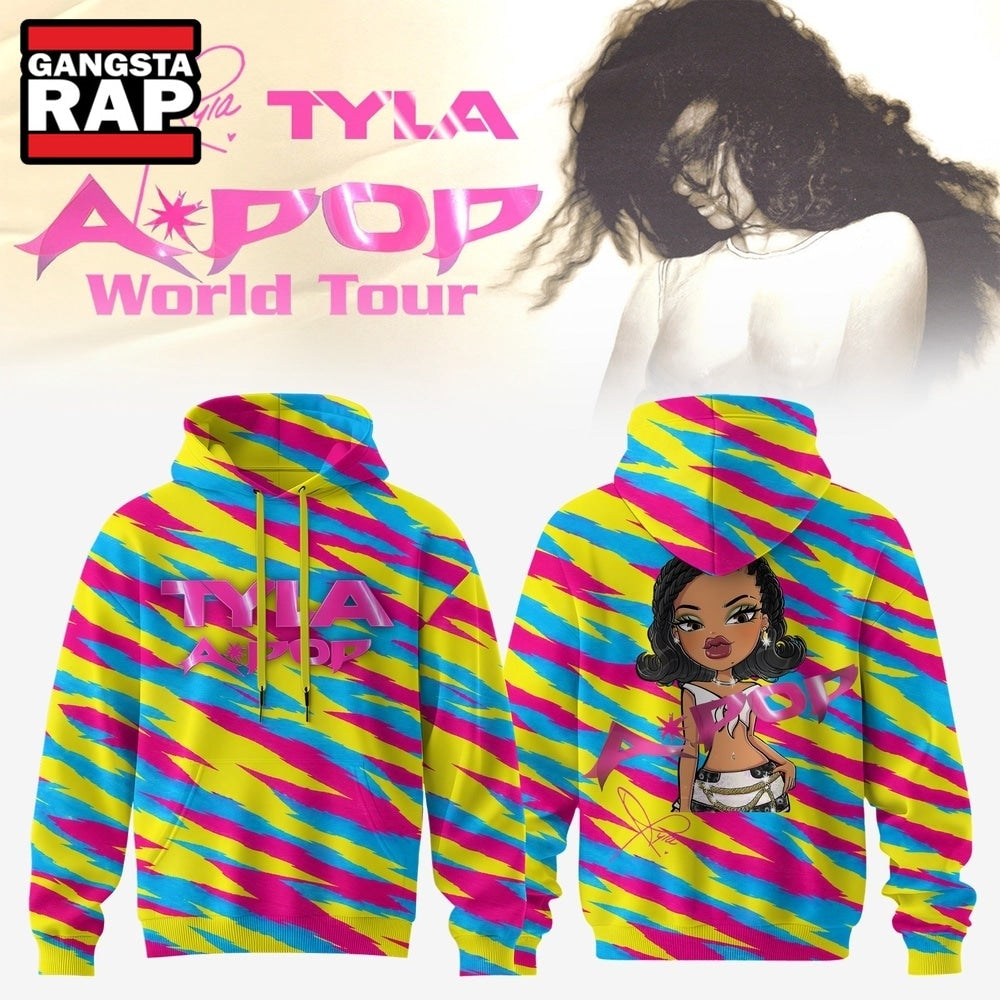 Tyla A POP World Tour Signature 2026 Chibi Design Hoodie , Music Trending 3D Shirt