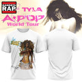 Tyla A POP World Tour Signature 2026 Chibi Design T Shirt , Music Trending 3D Shirt