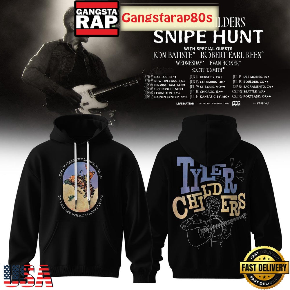Tyler Childers 2026 Tour Snipe Hunt Limited Edition Hoodie T-Shirt