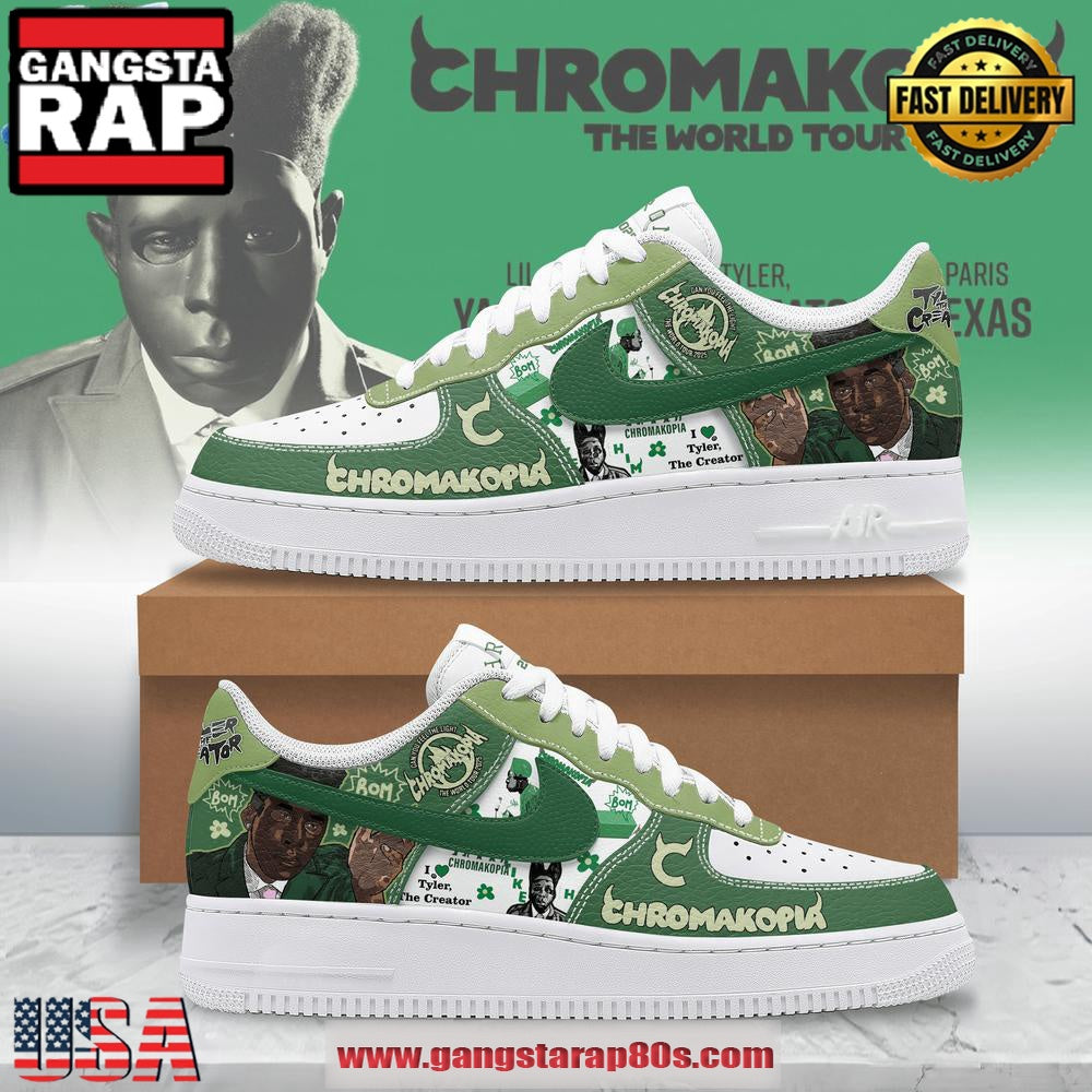 Tyler, the Creator Chromakopia 2025 World Tour Air Force 1s Running Sneakers Shoes