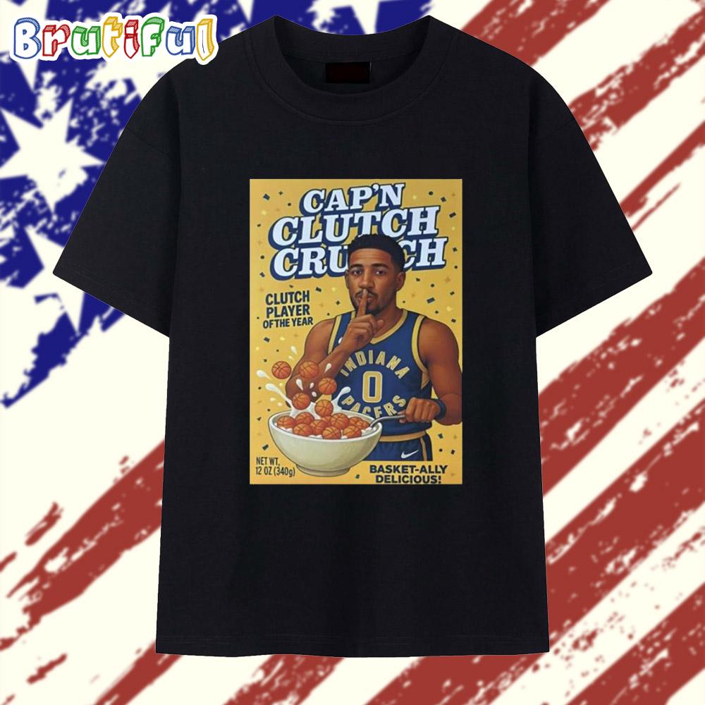 Tyrese Haliburton Cap’s Clutch Crunch Clutch Player Of The Year T Shirt