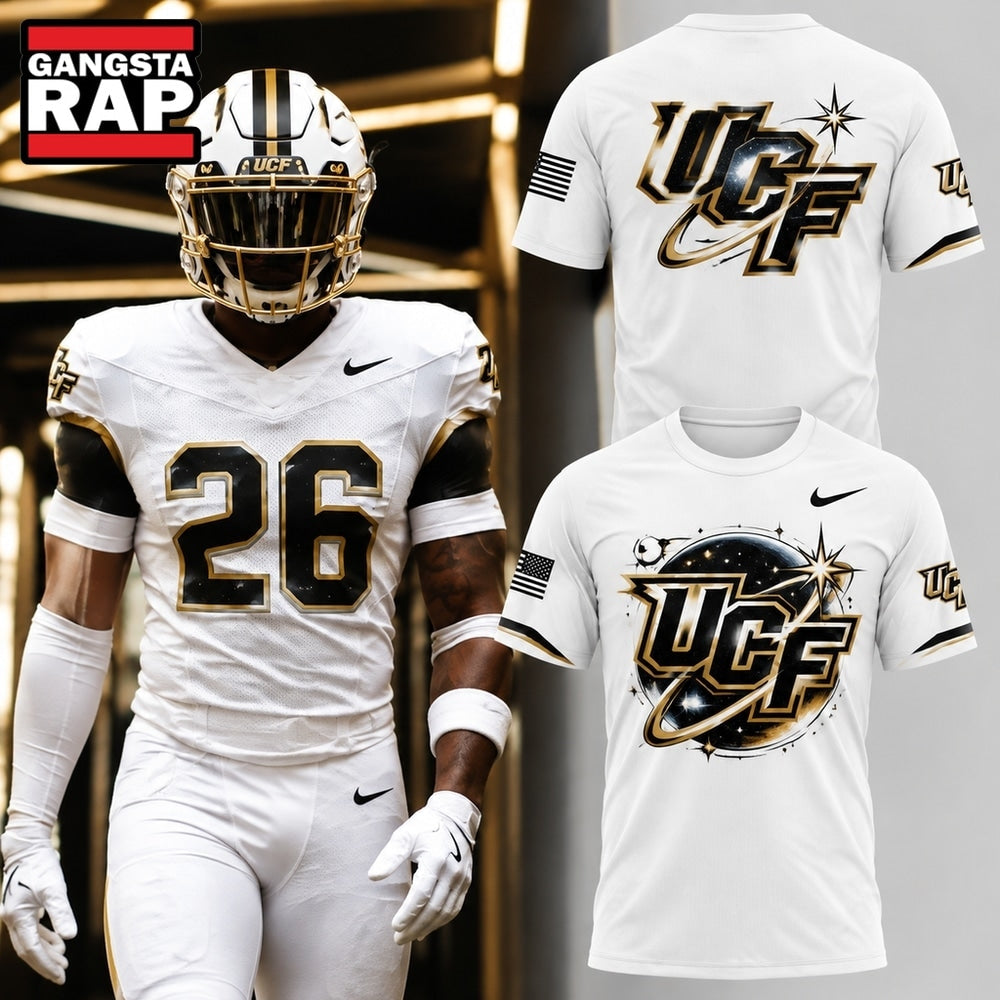 UCF Knights Property of SpaceU 2026 White Hoodie T-Shirt