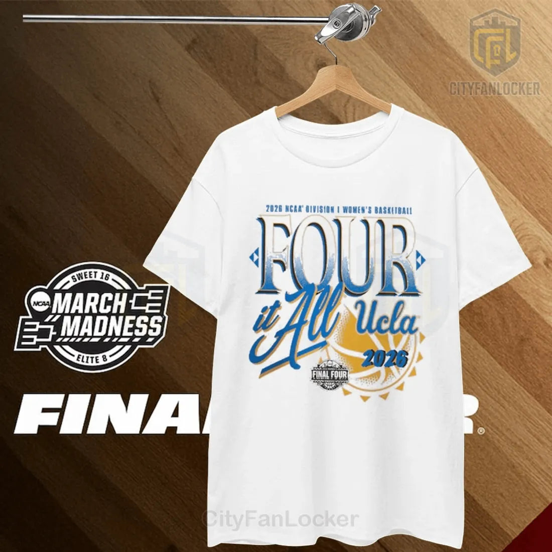 UCLA 2026 Women’s Basketball Final Four March Madness Commemorative T-Shirt