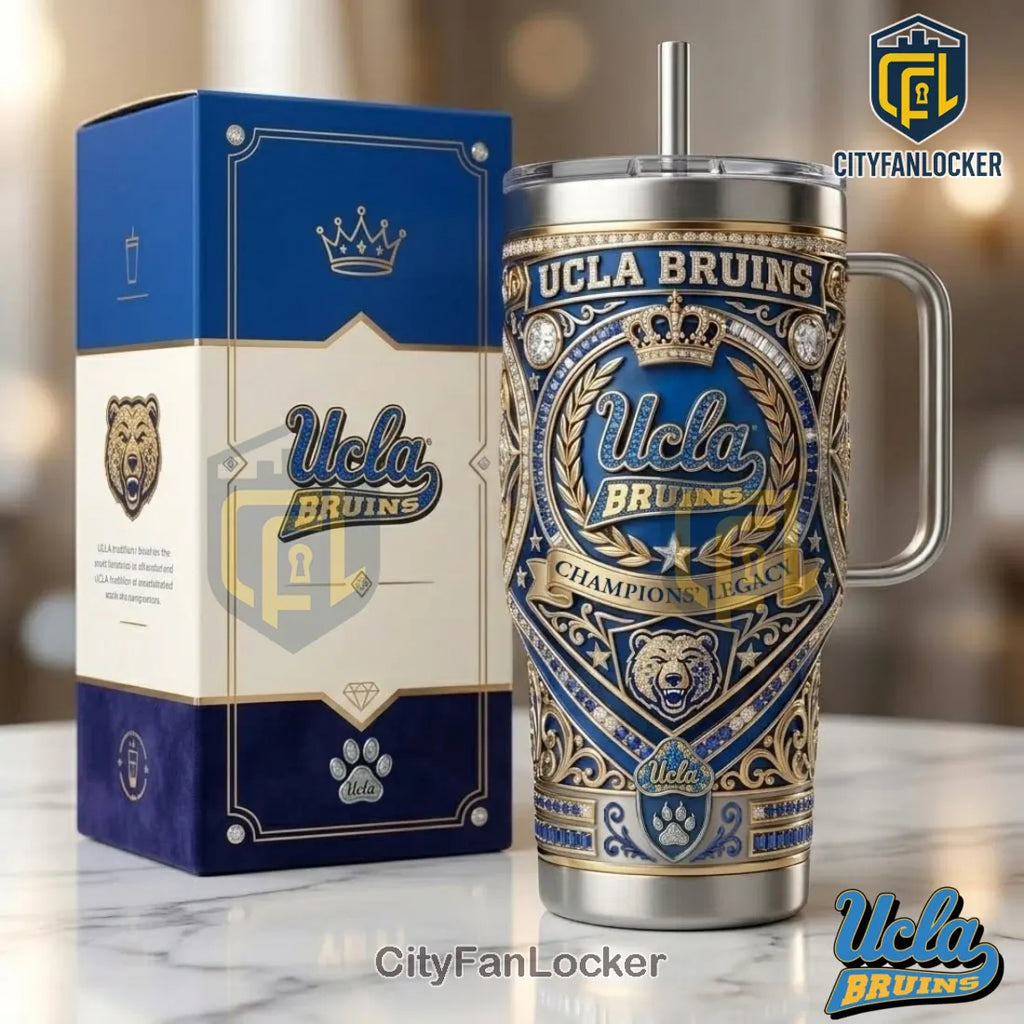 UCLA Bruins Champions Legacy Luxury Gold Diamond Commemorative Tumbler