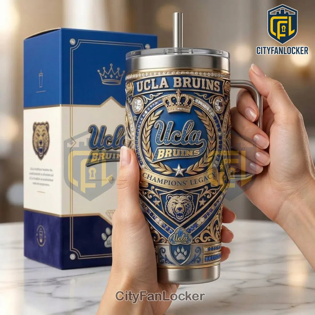 UCLA Bruins Champions Legacy Luxury Gold Diamond Commemorative Tumbler