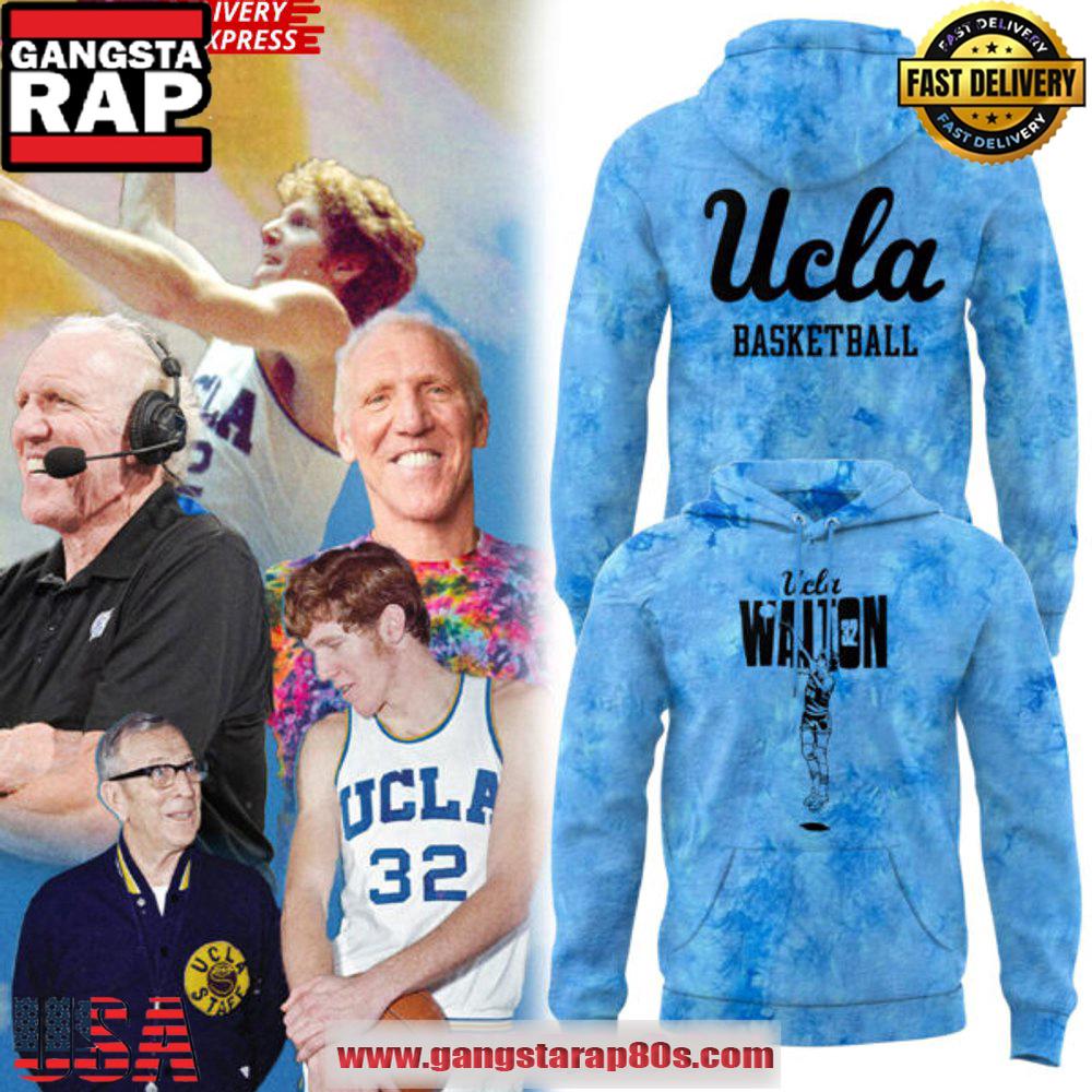 UCLA Bruins Honors The Late Bill Walton Blue All Over Print Hoodie