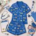 Ucla Bruins NCAA Heartbeats & Home Teams Short Sleeve Pajamas Set