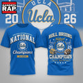 UCLA Bruins NCAA Road to Glory 2026 Football Champions 3D Shirt