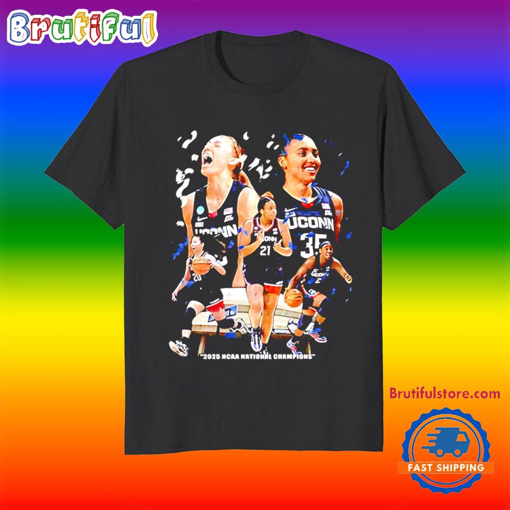 Uconn Huskies 2025 Ncaa Champions Celebration T Shirt