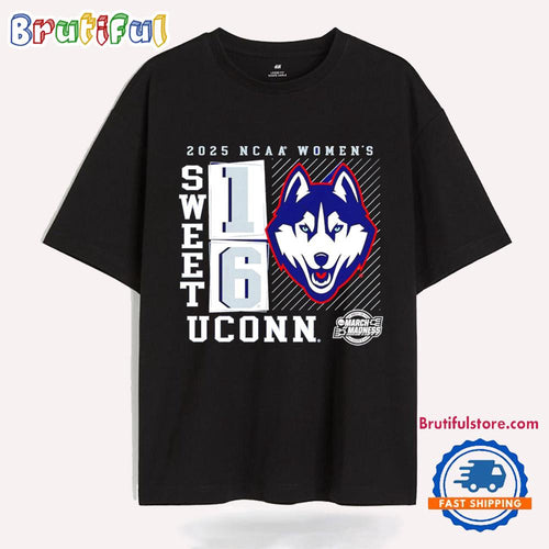 UConn Huskies 2025 NCAA March Madness Sweet 16 No Look Pass T Shirt