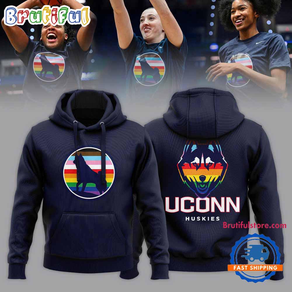 UConn Huskies Basketball Connecticut Huskies Pride Rainbow Hoodie T-Shirt