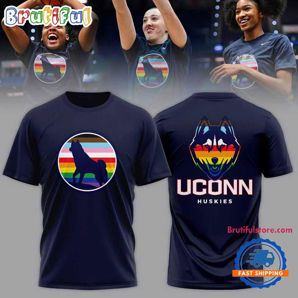 UConn Huskies Basketball Connecticut Huskies Pride Rainbow Hoodie T-Shirt