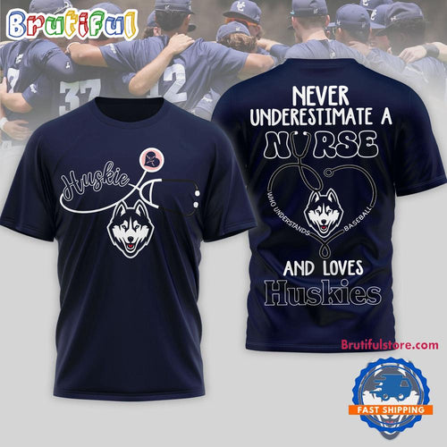 UConn Huskies NCAA Game Day Nurse Limited 3D T Shirt