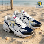 UConn Huskies Personalized White Navy Air Sneakers