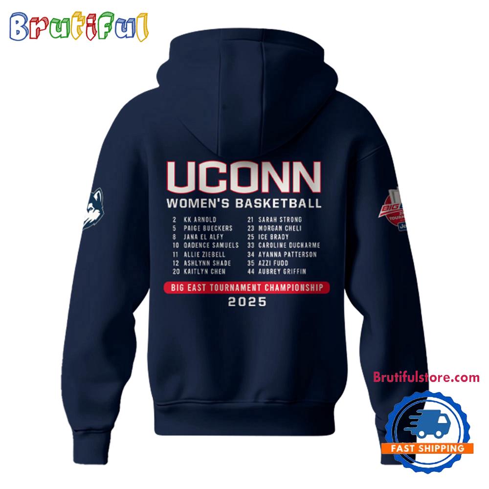 UConn Huskies Women’s Basketball 2025 BIG EAST Tournament Champions Limited New Hoodie T-Shirt