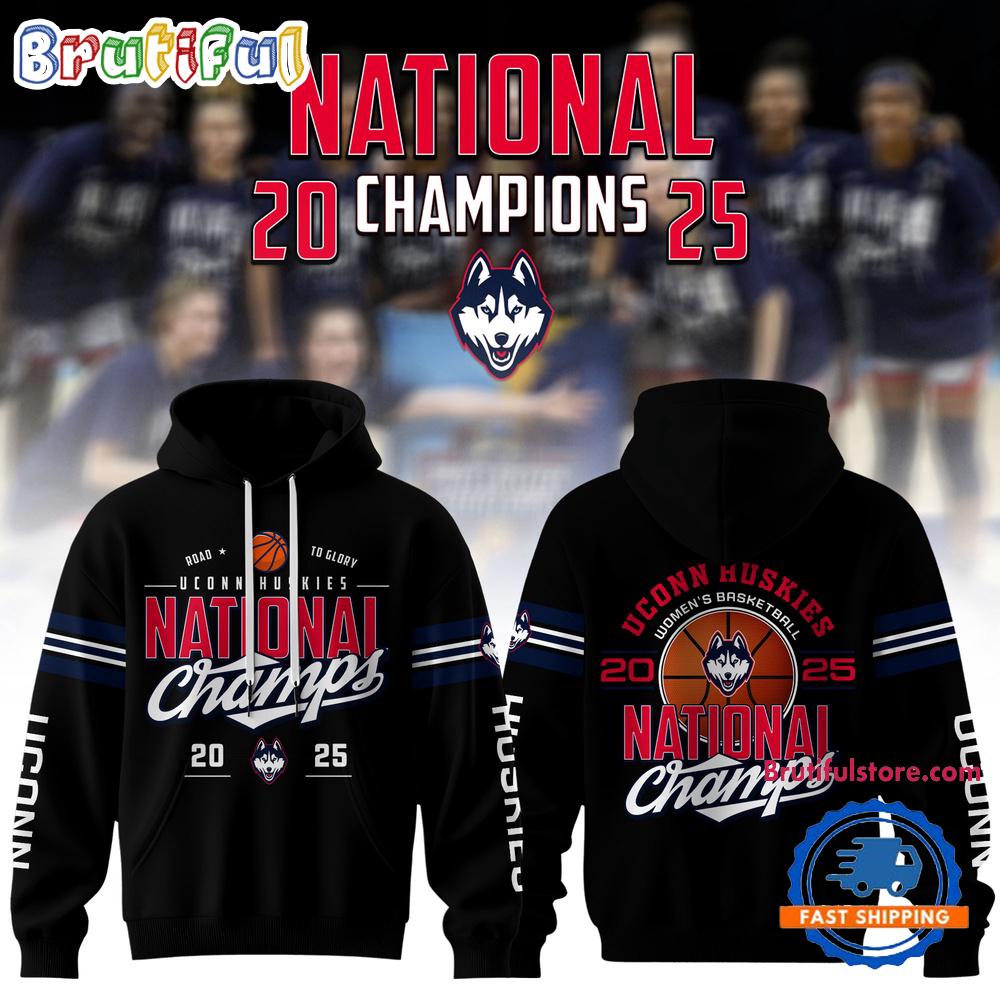 Uconn Huskies Women’s Basketball 2025 Champions Hoodie T-Shirt