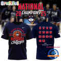 Uconn Huskies Women’s Basketball 2025 Champions Navy T Shirt