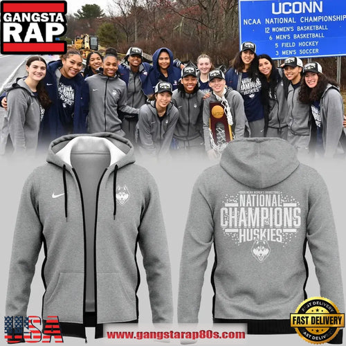 UConn Huskies Women’s Basketball 2025 National Champions Zip Hoodie Shirt
