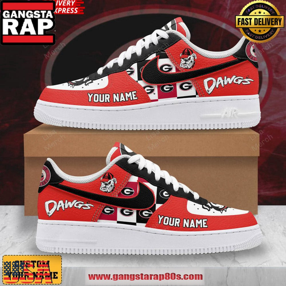 UGA Bulldogs Dawgs Custom Air Force 1 Sneakers Shoes