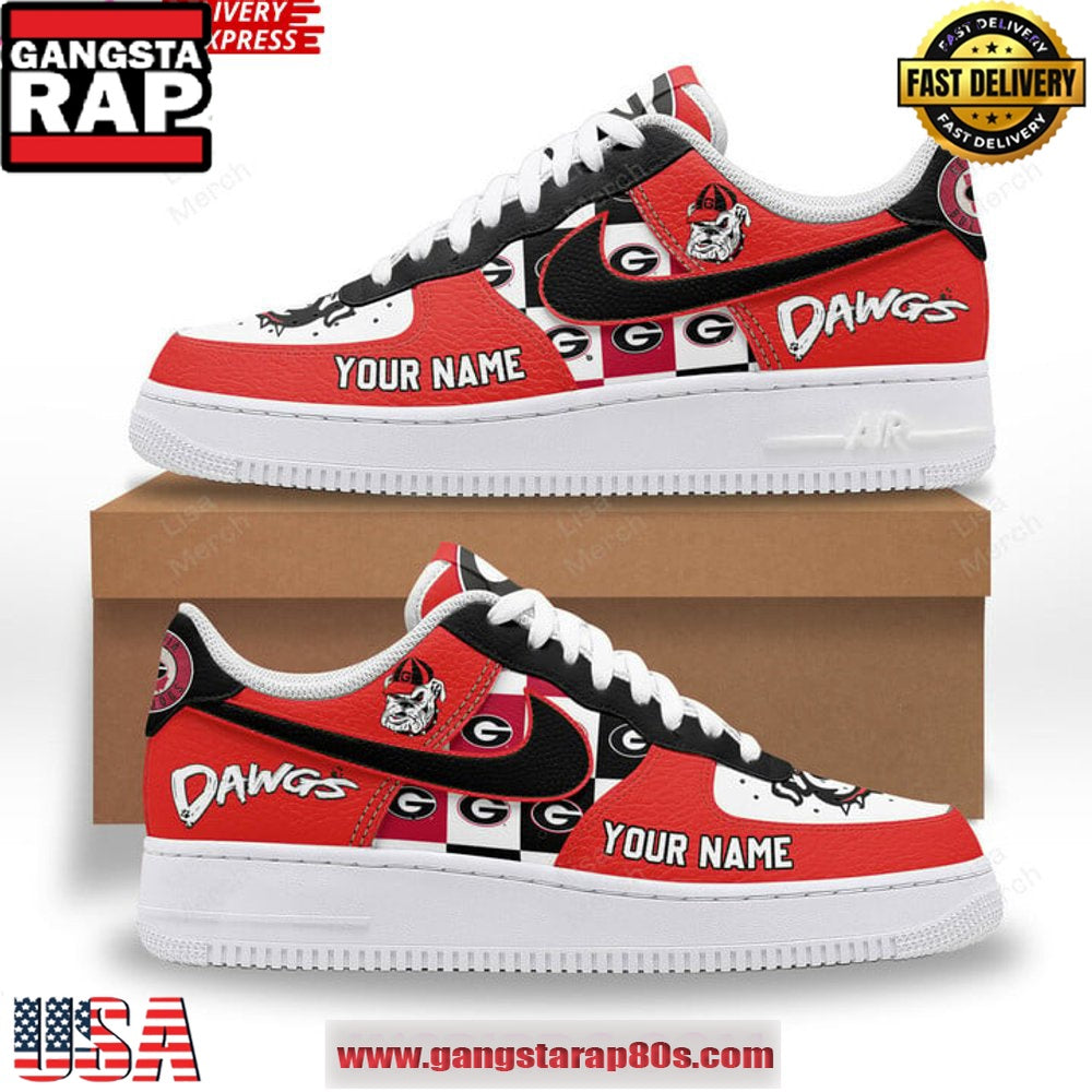UGA Bulldogs Dawgs Custom Air Force 1 Sneakers Shoes