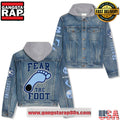 UNC Carolina Fever Fear The Foot Hooded Limited Edition Denim Jacket