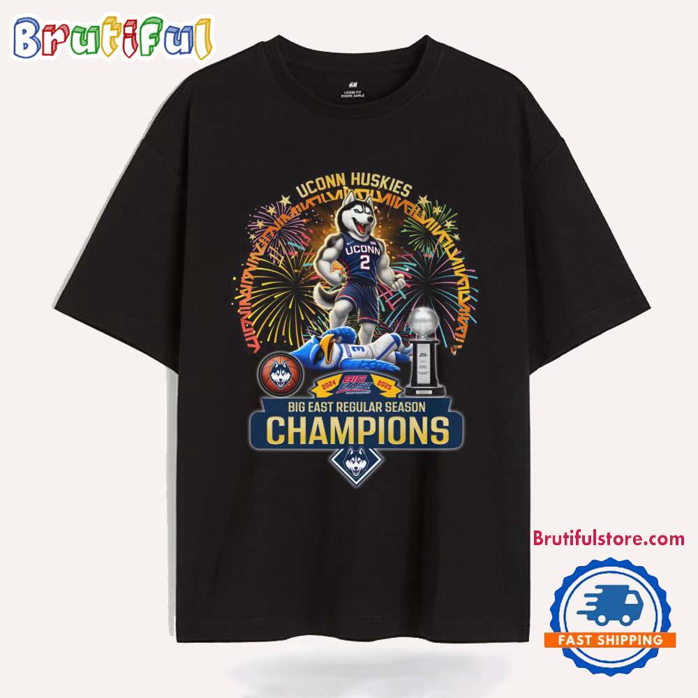 Unconn Huskies Big East Regular Season Champions 2025 New T Shirt