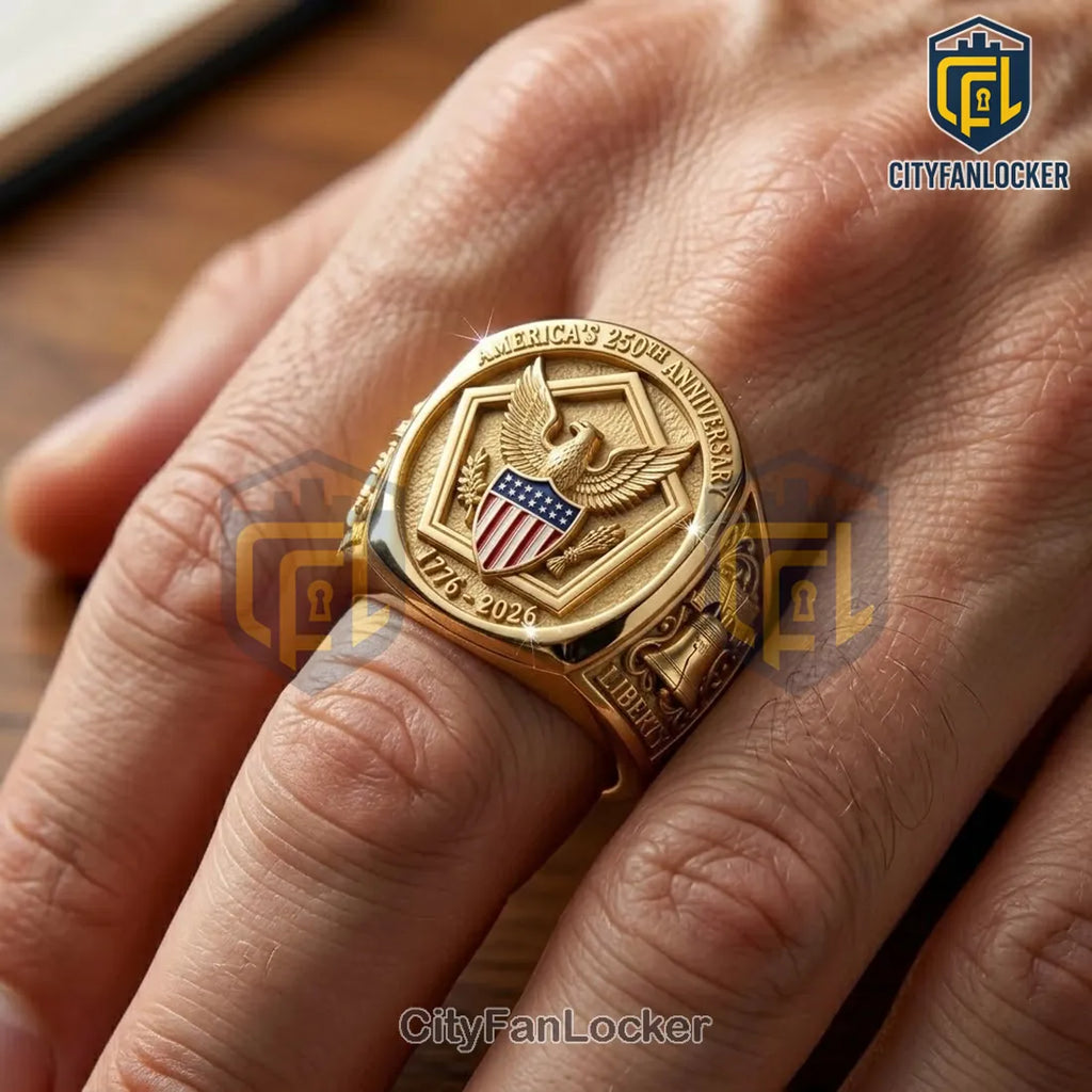 United States 250th Anniversary Commemorative Engraved Ring